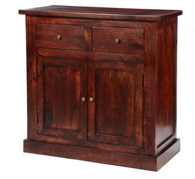 Rajwada Dark Wood Sideboard 2 Drawers