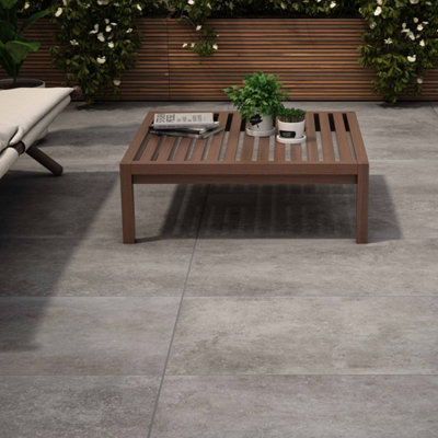 RAK 60x120 20mm Maremma Outdoor Sand Matt Smooth Unglazed Stone Effect Porcelain Outdoor Paving Tile - 21.6m�² Pack of 30