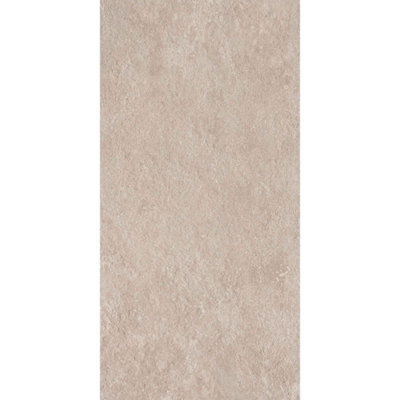 RAK 60x120 20mm Stone Lagoon Beige Matt Smooth Unglazed Concrete Effect Porcelain Outdoor Paving Tile - 0.72m² Pack of 1