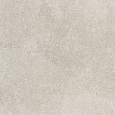 RAK 60x60 20mm Fashion Stone Outdoor Beige Matt Smooth Unglazed Stone Effect Porcelain Outdoor Paving Tile  - 0.72m² Pack of 2