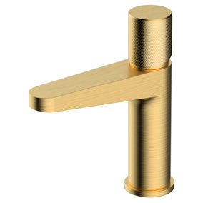 RAK Amalfi Brushed Gold Modern Basin Tap Solid Brass