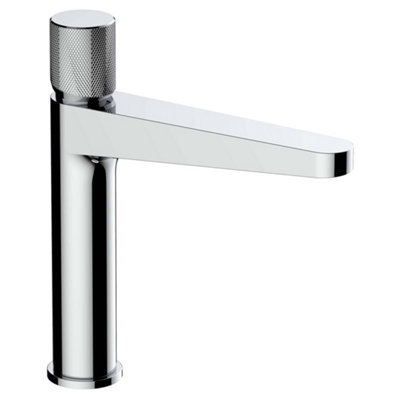 RAK Amalfi Mid Height Polished Chrome Modern Basin Mixer Tap Solid Brass