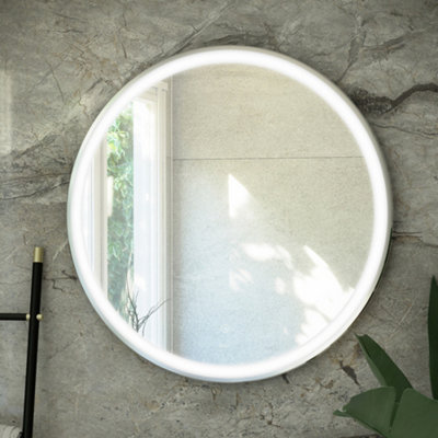 RAK Art Round 600x600mm Chrome Round Touch Sensor Illuminated Mirror IP44