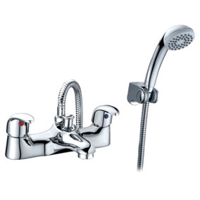 RAK Basic Polished Chrome Modern Bath Shower Mixer Tap Solid Brass