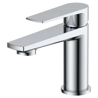 RAK Blade Mini Mono Basin Mixer Tap - Polished Chrome, Solid Brass, Modern Design, Inc. Waste & Hoses Price Comparisons | Compare The Build