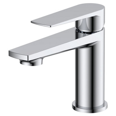 RAK Blade Polished Chrome Modern Basin Cloakroom Sink Mixer Tap Solid Brass