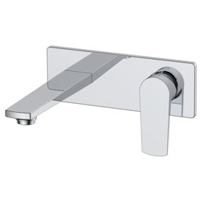 RAK Blade Polished Chrome Modern Basin Wall Mounted Sink Mixer Tap Solid Brass