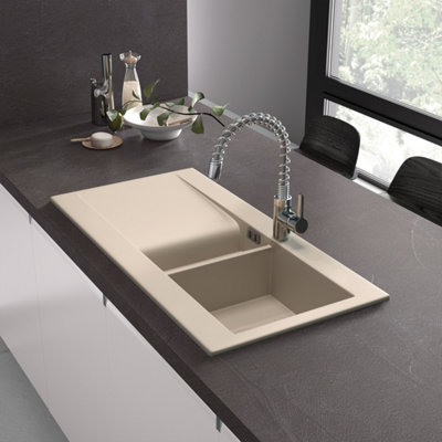 RAK Ceramics Dream 1010mm 1.5 Bowl Fire Clay Inset Kichen Sink Matt ...