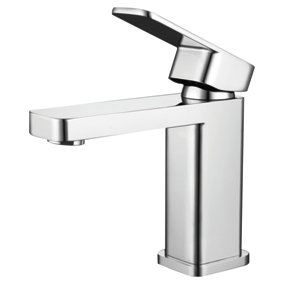 RAK Compact Polished Chrome Modern Basin Sink Mixer Tap Solid Brass