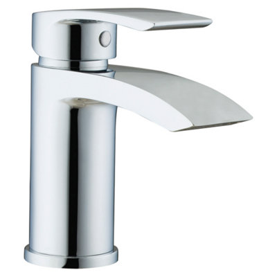 RAK Curve Modern Basin Mixer Tap with Polished Chrome Finish & Solid ...