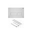 RAK Eco-Fix 0.82M Low Height Concealed Cistern Frame for Wall Hung WC Pans with Matt White Rectangle Dual Flush Plate - WRAS