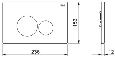 PL7 Dual Flush Operating Plate For Concealed Cistern Matt White A890088207