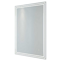 RAK Hermes 600x800mm Silvery White Square with Touch Sensor Illuminated Mirror IP44