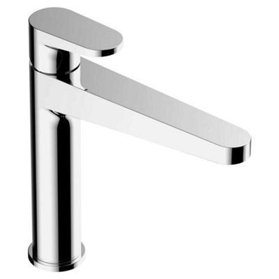Shop RAK Ischia Mid Height Polished Chrome Modern Basin Mixer Tap Solid ...