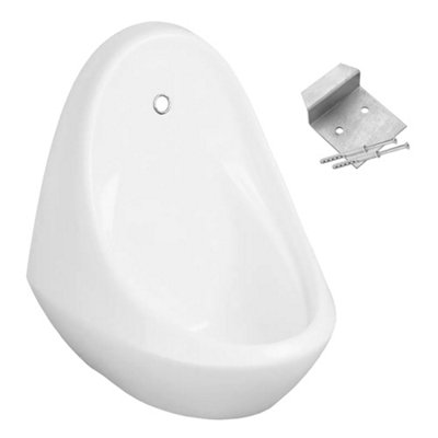 RAK Jazira White Ceramic Wall Hung Commercial Urinal Bowl with Bracket