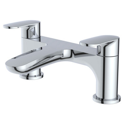 RAK Mercury Polished Chrome Modern Bath Filler Tap Solid Brass