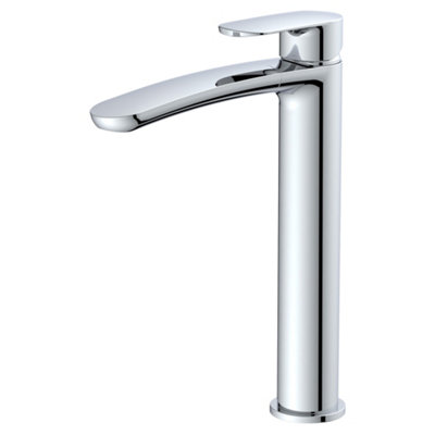 RAK Mercury Tall Polished Chrome Modern Basin Tap Solid Brass