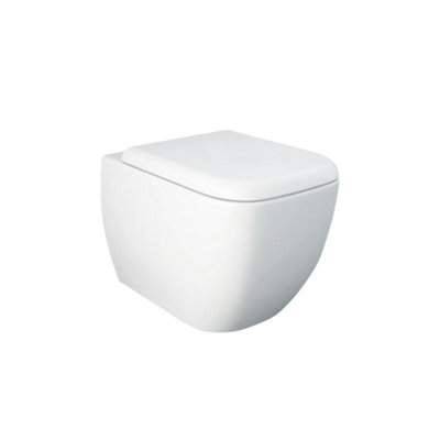 RAK Metropolitan Ceramic Square Wall Hung Toilet Pan 337mm White (PAN ONLY)
