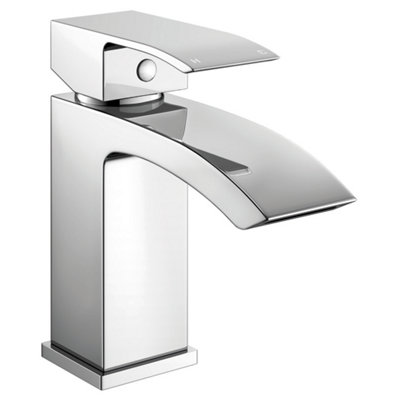 RAK Metropolitan Polished Chrome Modern Basin Cloakroom Sink Mixer Tap Solid Brass