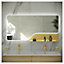 RAK Ornate 600x1200 Brushed Gold Square with Touch Sensor Illuminated Mirror IP44