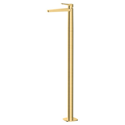 RAK Petit Brushed Gold Floor Standing Wash Basin Sink Mixer Tap