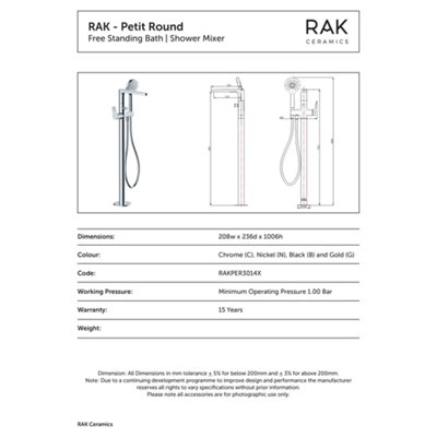 Buy RAK Petit Round Double Robe Hook Brushed Nickel online from