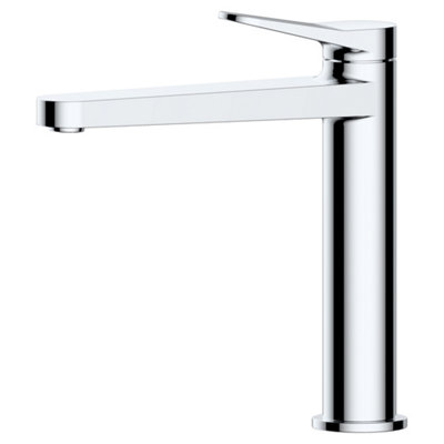 RAK Petit Mid Height Polished Chrome Modern Basin Mixer Tap Solid Brass