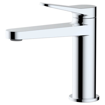 RAK Petit Polished Chrome Modern Basin Sink Mixer Tap Solid Brass