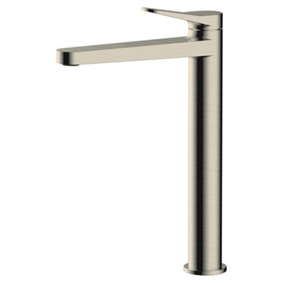 RAK Petit Tall Brushed Nickel Modern Basin Tap Solid Brass