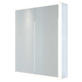 RAK Pisces 600x700mm Silvery White Square IR Sensor Illuminated Mirror Cabinet IP44
