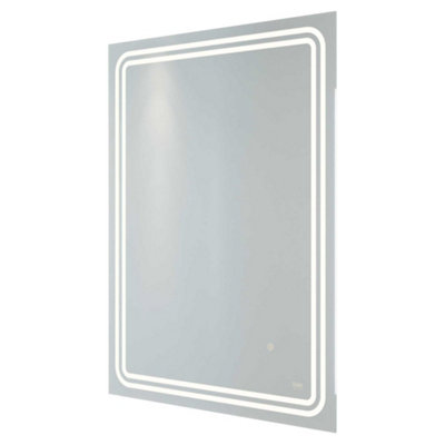 RAK Pluto 600x800mm Silvery White Square with Touch Sensor Illuminated Mirror IP44