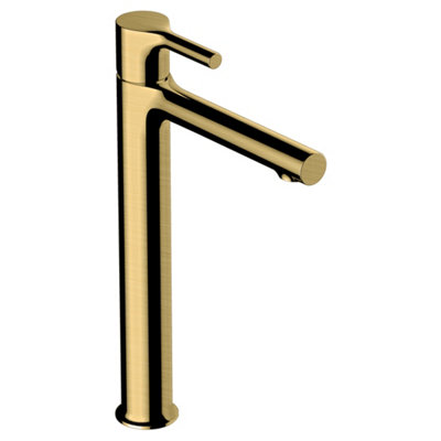 RAK Sorrento Tall Brushed Gold Modern Basin Tap Solid Brass