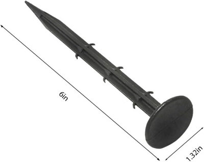 Ram  100 x Weed Fabric Garden Pegs Membrane Control Anchor Pegs Tarpaulin Pegs