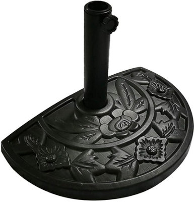 Ram 10kg Resin Half Round Parasol Base Umbrella Stand Garden Outdoor Adjustable Parasol Base