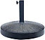 Ram 10kg Weight Black Weave Parasol Base With Rattan Effect Weave Style Base Umbrella Stand 52cm Diameter