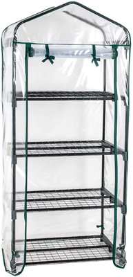 Ram 4 Tier Walk In Greenhouse - compact Green House with 4 Shelves