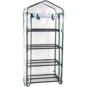 Ram 4 Tier Walk In Greenhouse - compact Green House with 4 Shelves