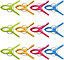Ram Beach Towel Plastic Clips for Sunbeds, Sun loungers, Pool chairs and laundry clothes
