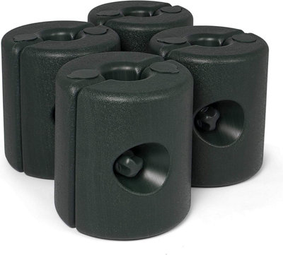 Ram Black 4 X Plastic Gazebo Weight Leg For Tent Fill With Sand or Water
