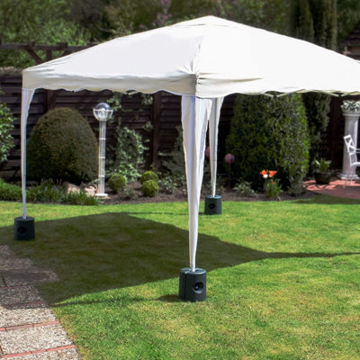 Ram Black 4 X Plastic Gazebo Weight Leg For Tent Fill With Sand or Water