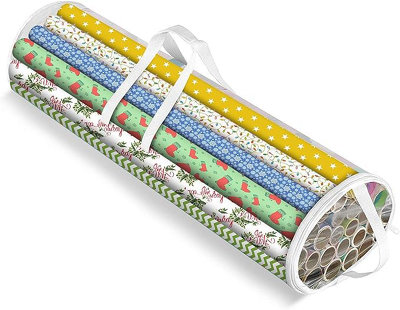 Ram Christmas Wrapping Paper Storage Bag Fabric Gift Wrap Storage