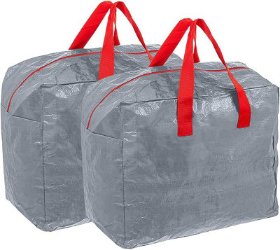 Ram Grey 3 x Pack Large Christmas Tree Storage Bags With Decoration Tinsel Storage Bags 7FT