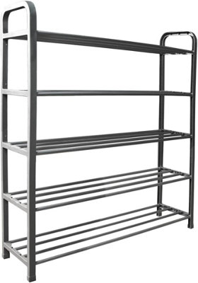 Ram Grey 5 Tier Shoe Rack Shoes Storage Organiser - 3