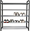 Ram Grey 5 Tier Shoe Rack Shoes Storage Organiser
