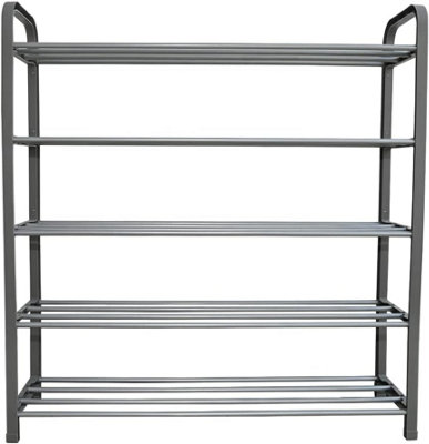 Ram Grey 5 Tier Shoe Rack Shoes Storage Organiser - 5