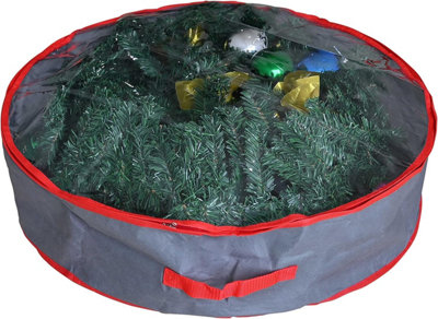 Ram Heavy Duty GREY Christmas Xmas Wreath Storage Bag