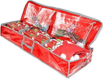 Christmas gift wrap storage bag top