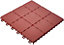 Ram Terracotta Red Heavy Duty Plastic Garden Lawn Interlocking Path Decking Deck Tiles
