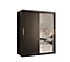 Ramiro II Contemporary 2 Sliding Door Wardrobe 5 Shelves 2 Rails Black Matt (H)2000mm (W)1500mm (D)620mm