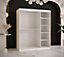 Ramiro II Contemporary 2 Sliding Door Wardrobe 5 Shelves 2 Rails White Matt (H)2000mm (W)1500mm (D)620mm